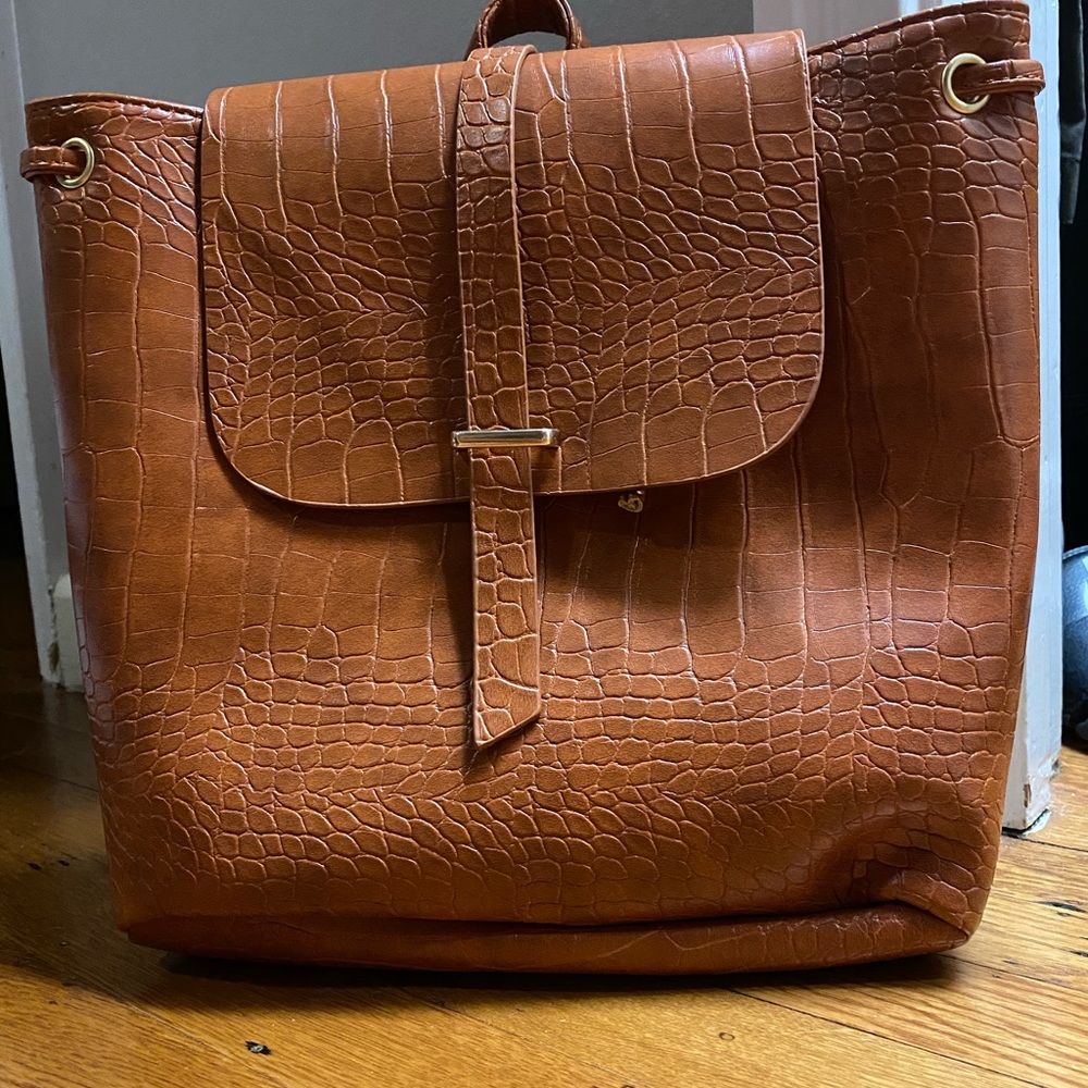 BooHoo Croc Tab Rucksack